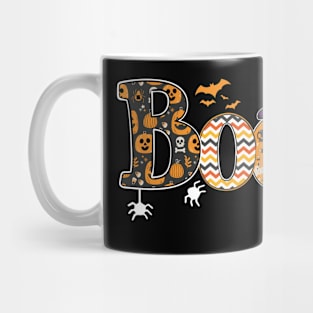 Boo With Spiders And Witch Hat Halloween Shirts For Boys Kids Mug